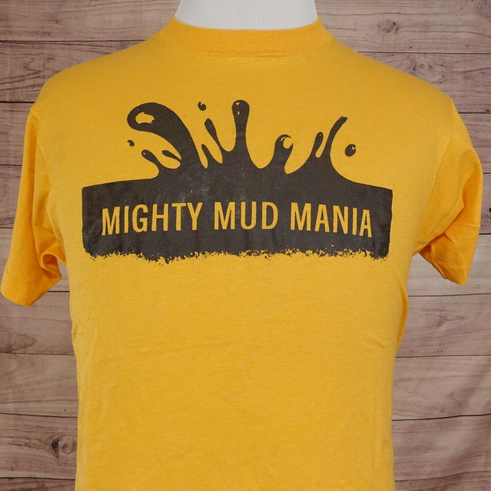 VINTAGE MIGHTY MUD MANIA USA SINGLE STITCH 80s SCREEN STARS ST LOUIS TSHIRT SZ L